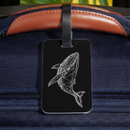 Modern Geometric Whale Luggage Tag Gepäckanhänger