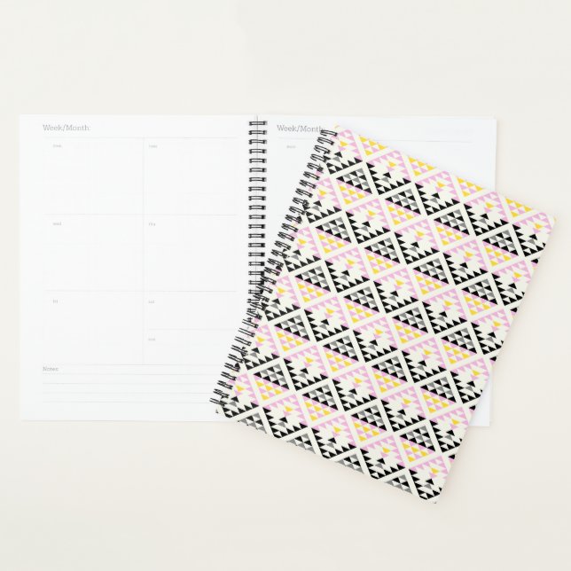 Modern geometrische Fliesen Dreieck Muster Pink Sc Planer (Anzeige)