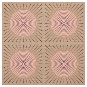Modern Geometrische Sonnenburst - Pfirsich und Tan Stoff