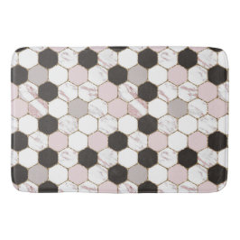 Modern geometrisches Marble Hexagon-Muster Badematte