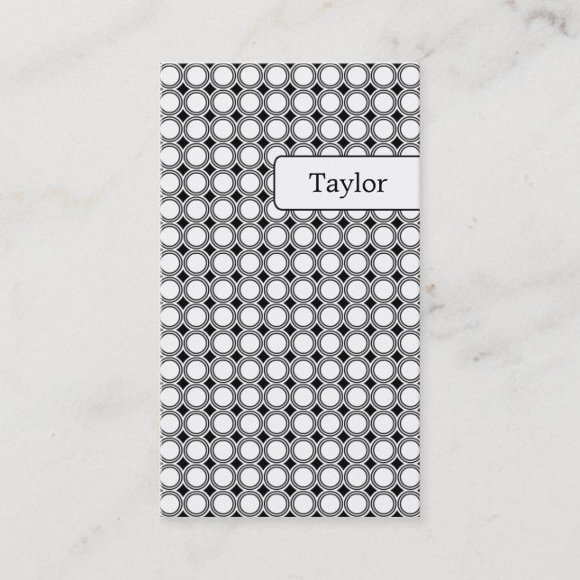 Modern Geometry Business Cards - Schwarz Visitenkarte (Vorderseite)
