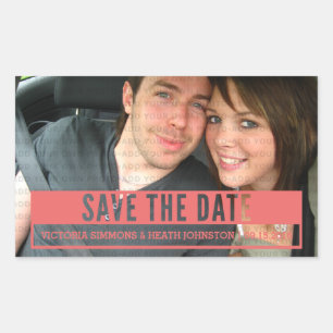 Modern geschnitten, Save the Date Aufkleber