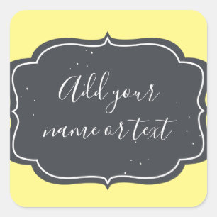 Modern geschnittener Rahmen für Chalkboard Quadratischer Aufkleber