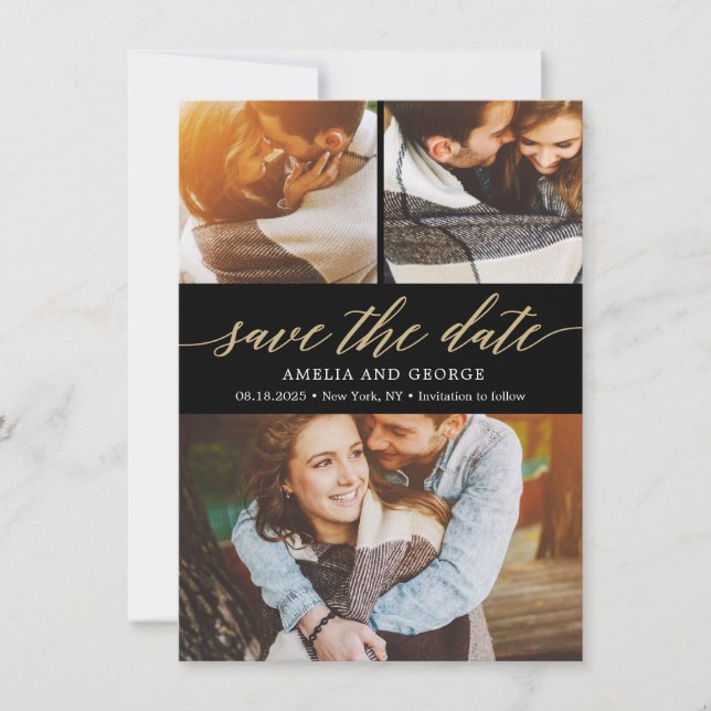 Modern gestaltbare, farbige Save the Date-Karte fü Dankeskarte (Vorderseite)