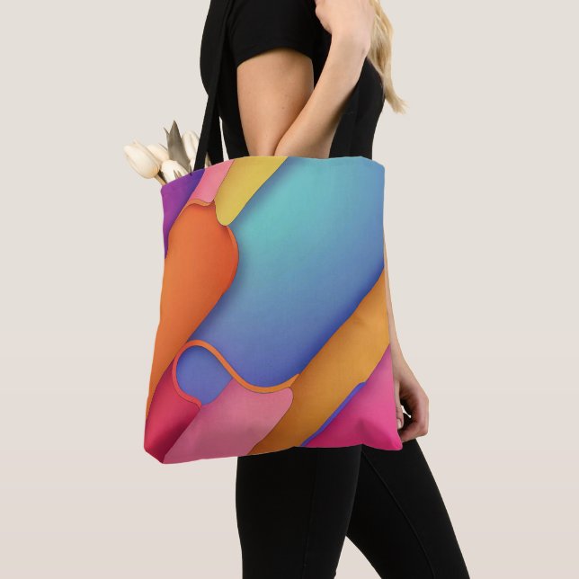 Modern gestaltete Falten von Pastellfarben Tasche (Von Nahem)