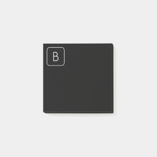 Modern gestaltetes Anfangsmonogramm Weiß & Schwa Post-it Klebezettel