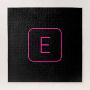 Modern gestaltetes Initial-Monogramm   Rosa & Schw