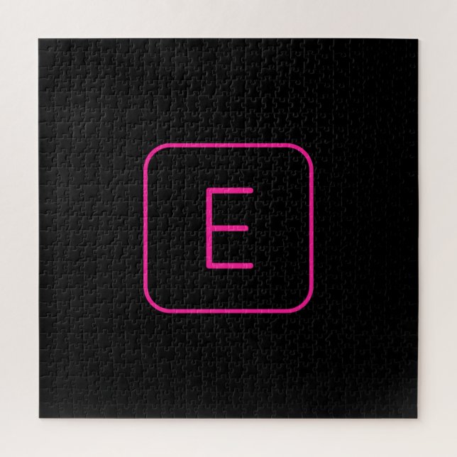 Modern gestaltetes Initial-Monogramm | Rosa & Schw (Vertikal)