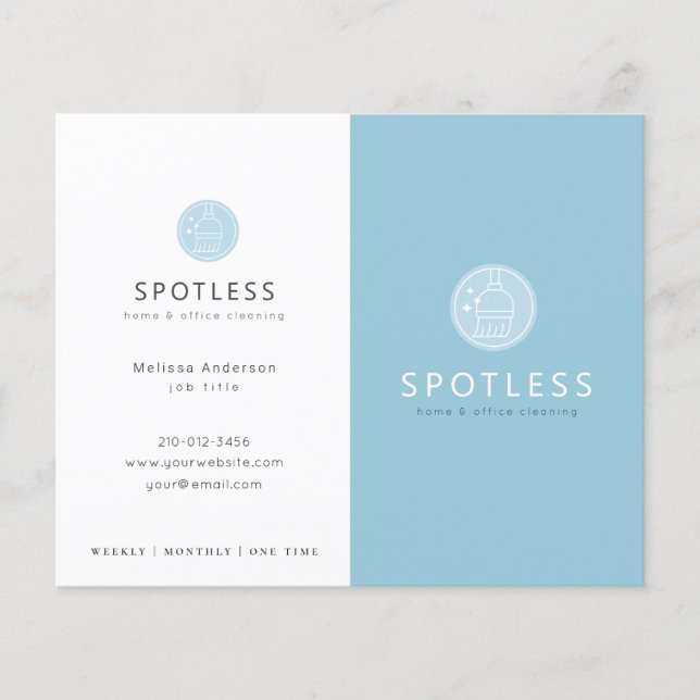 Modern gestaltetes Logo Blue Clearing-Merkblatt Flyer (Vorne)