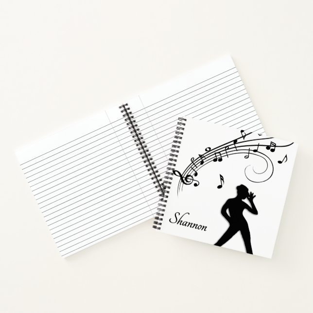Modern Gestochen Dancer Personal Notizbuch (Innenseite)