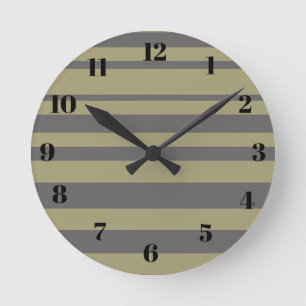 Modern gestreift runde wanduhr