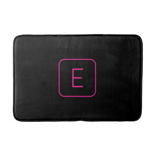Modern gestyltes Anfangsmonogramm Rosa und Schwa Badematte