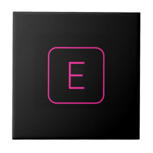Modern gestyltes Anfangsmonogramm Rosa und Schwa Fliese