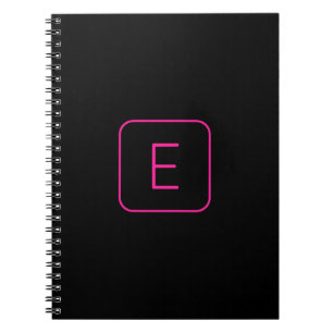 Modern gestyltes Anfangsmonogramm   Rosa und Schwa Notizblock