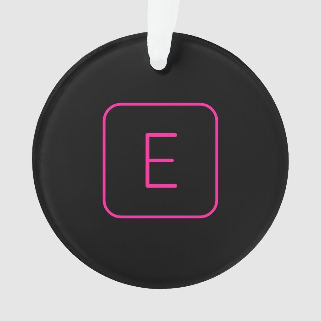 Modern gestyltes Anfangsmonogramm | Rosa und Schwa Ornament (Vorderseite)