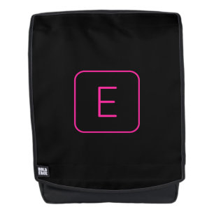 Modern gestyltes Anfangsmonogramm   Rosa und Schwa Rucksack