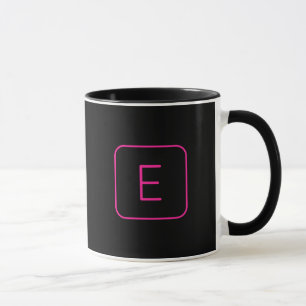 Modern gestyltes Anfangsmonogramm   Rosa und Schwa Tasse