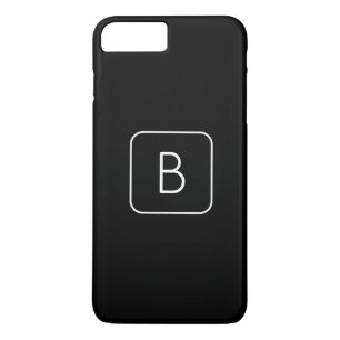 Modern gestyltes Anfangsmonogramm   Weiß und Schwa Case-Mate iPhone Hülle