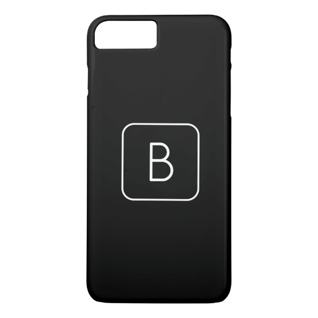 Modern gestyltes Anfangsmonogramm | Weiß und Schwa Case-Mate iPhone Hülle (Rückseite)