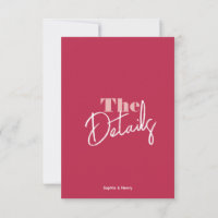 Modern gewagte Viva Magenta Wedding Card