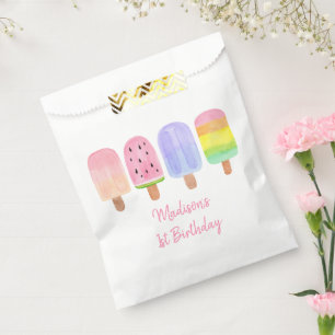 Modern Girl Popsicle Geburtstag Geschenktütchen