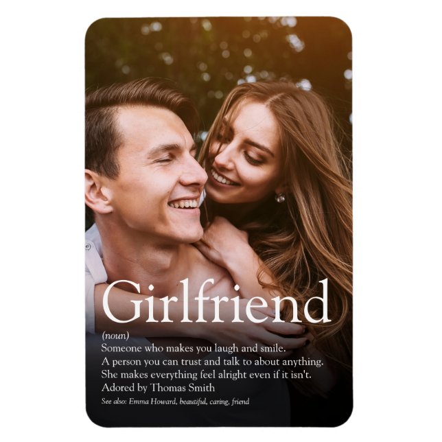 Modern Girlfriend Definition Foto Magnet (Vertikal)