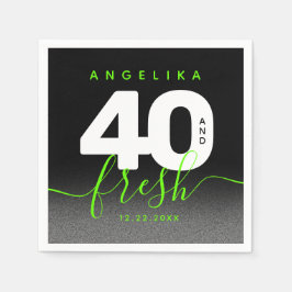 Modern Girly Bright Green 40 und Fresh Serviette