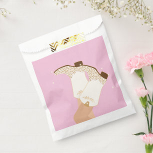 Modern Girly Cowgirl Stiefts Stars Pink Geschenktütchen