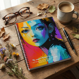 Modern girly feminine for her, trendy personal notizbuch