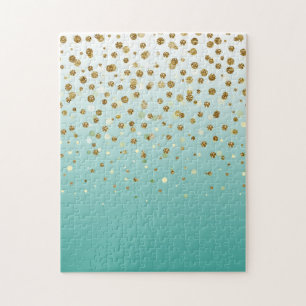 Modern Girly Gold Glitzer confetti