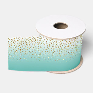 Modern Girly Gold Glitzer confetti Ripsband