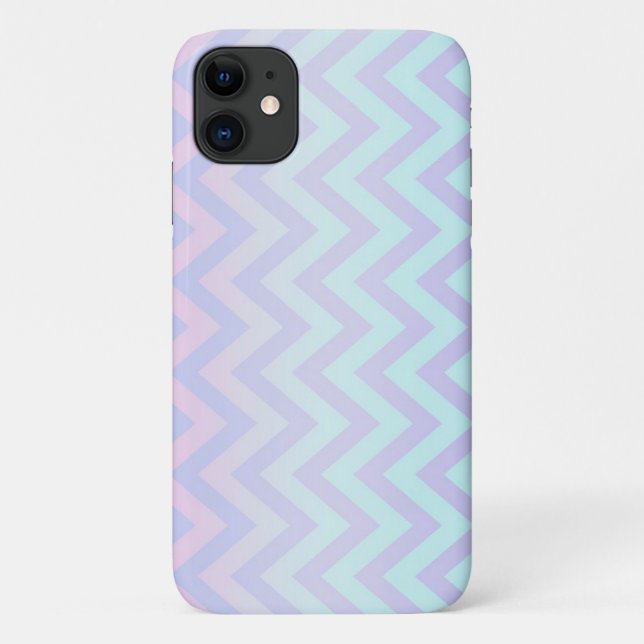 Modern Girly Ombre Zigzag Zickzack Muster Case-Mate iPhone Hülle (Rückseite)