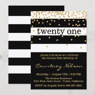Modern Glam Birthday Einladung