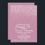 Modern Glam Confetti Sweet 16 Geburtstag Einladung<br><div class="desc">Feiern Sie stilvoll mit diesen trendigen Geburtstagsfeiern. Dieses Design lässt sich leicht mit Ihrer speziellen Veranstaltungssprache personalisieren und Ihre Gäste werden begeistert sein,  wenn sie diese fantastischen Einladungen erhalten.</div>