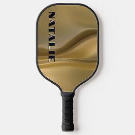 Modern Glam Gold Foil Monogram Pickleball Schläger