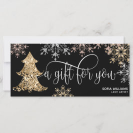 Modern Glitzer Weihnachtsbaum Schneeflocken