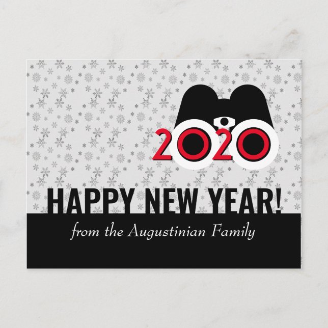 Modern glücklich Neues Jahr 2020 Vision Snowflakes Postkarte (Vorderseite)
