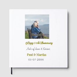 Modern glücklicher 50. Hochzeitstag Name Datum Fot Gästebuch