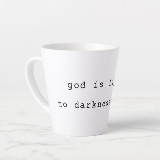 Modern God is Light Latte Mug Milchtasse