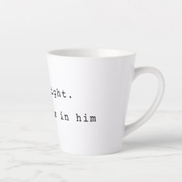 Modern God is Light Latte Mug Milchtasse