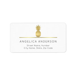Modern Gold Ananas-Adressbuch Adressaufkleber