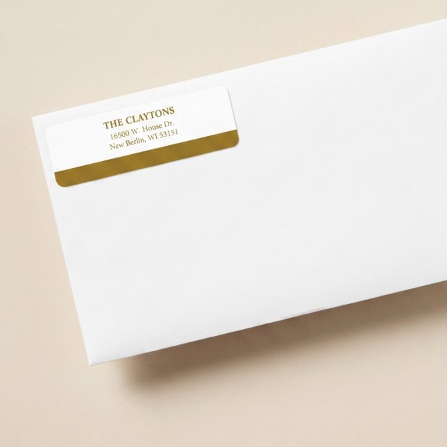 Modern Gold Bar Return Address Labels (Von Creator hochgeladen)
