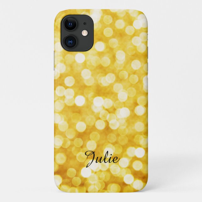 Modern Gold Bokeh Apple iPhone 11 Fall Case-Mate iPhone Hülle (Rückseite)