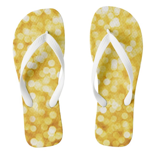 Modern Gold Bokeh Flip Flops (Fußbett)