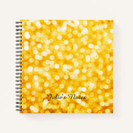 Modern Gold Bokeh Mini Spiral Notebook Notizbuch