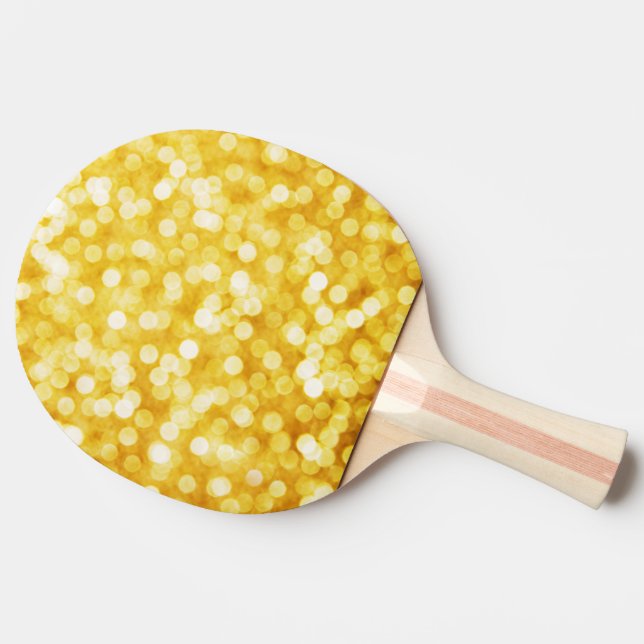Modern Gold Bokeh Ping Pong Paddle Tischtennis Schläger (Seitenansicht)
