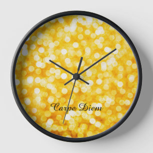 Modern Gold Bokeh Uhr