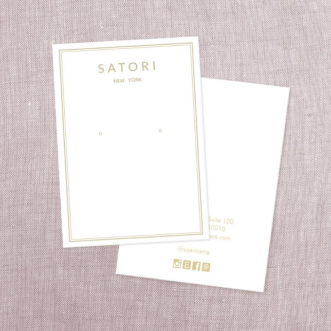 Modern Gold Border White Oring Juwelier Display (Von Creator hochgeladen)