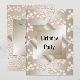 Modern Gold Bronze Ballon All Occaso PARTY Einladung