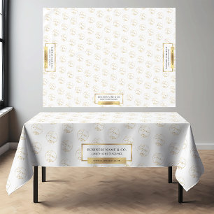 Modern Gold Business Logo Design Chic Craft Show Tischdecke